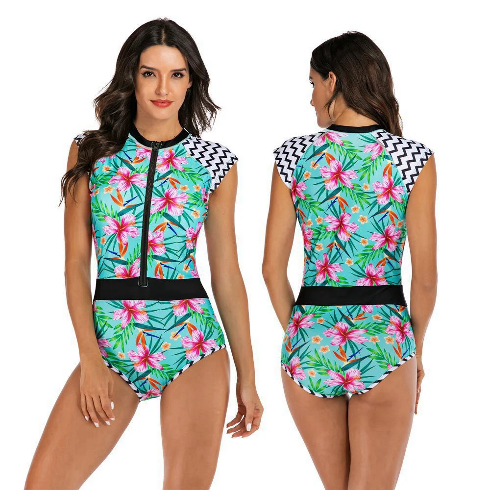 CPUTAN 2020 One Piece Swimsuit Women Swimwear Push Up Monokini Bodysuit Rash Guard Swimsuit Female Sport Bathing Suit Beach Wear