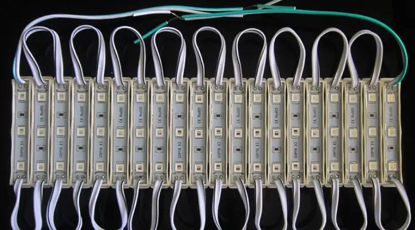 DC12V Светодиодный модуль 3 SMD 5054 холодный белый/красный/зеленый/синий/желтый/розовый/теплый цвет водонепроницаемый IP66 супер яркая подсветка для вывесок