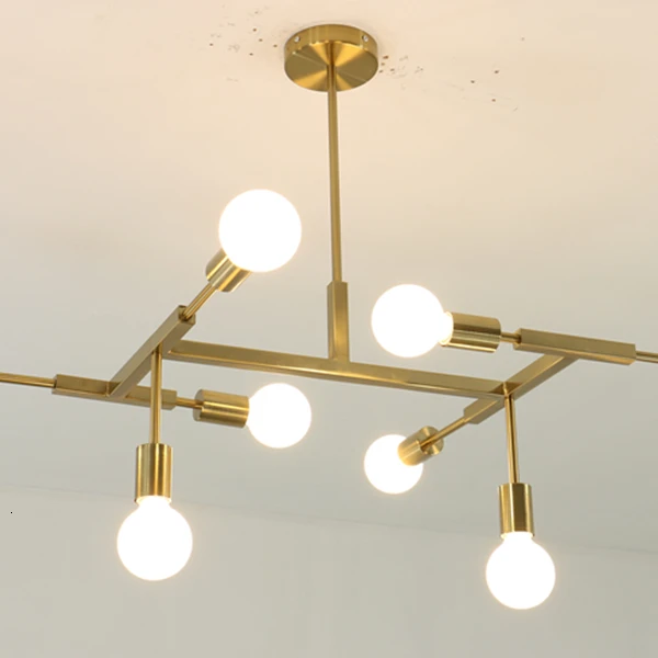 

Led Light Bulbs Branch Light Gold Pendant Light Simple Modern kitchen chandelier