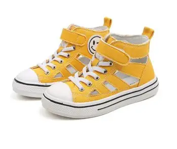 

Children's fashion hollow canvas shoes in the 2020 spring and summer new men and women children's shoes baby breathable