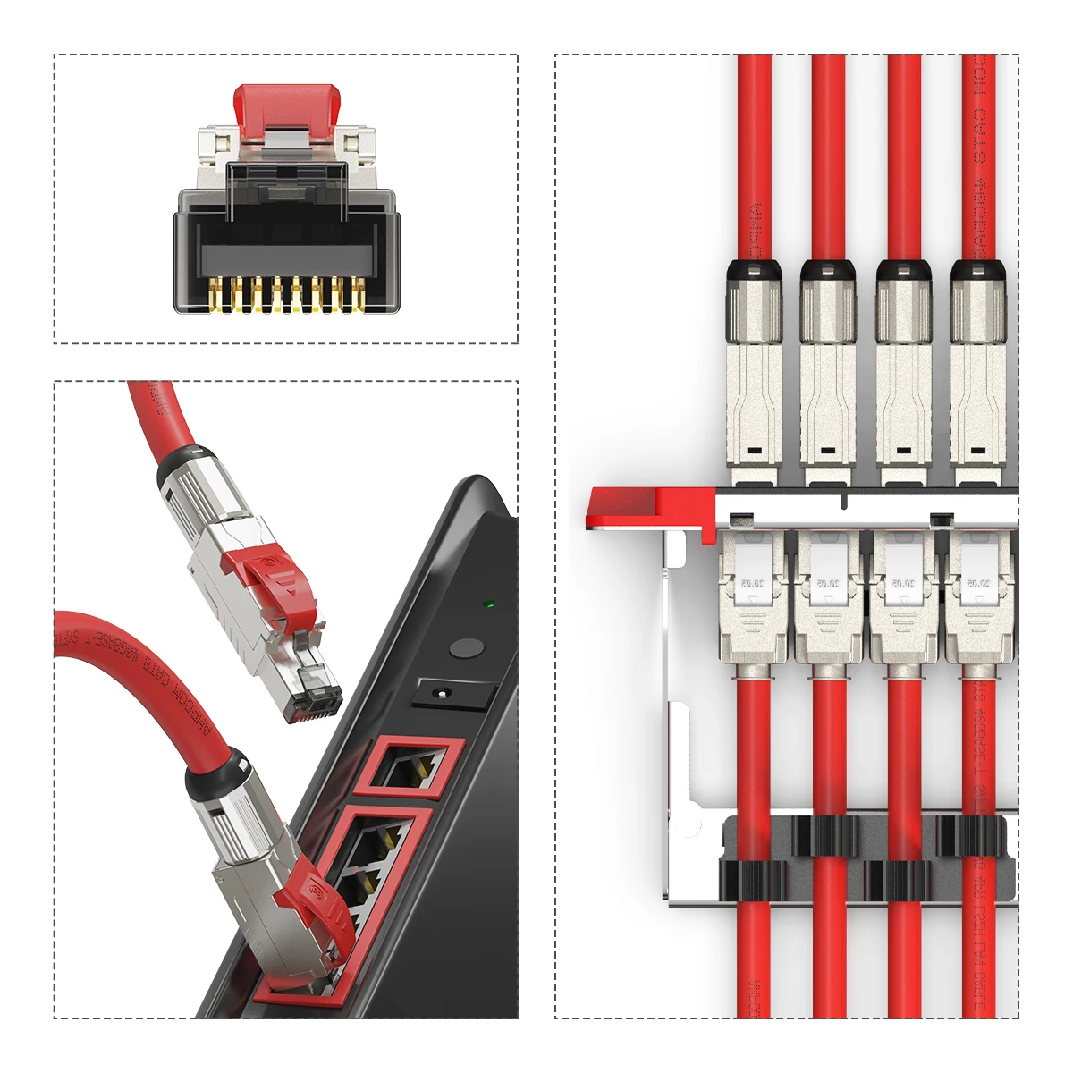 AMPCOM сетевой RJ45 Ethernet кабель компьютерный 10 Гбит/с Cat8 Cat7 Cat6A предварительно