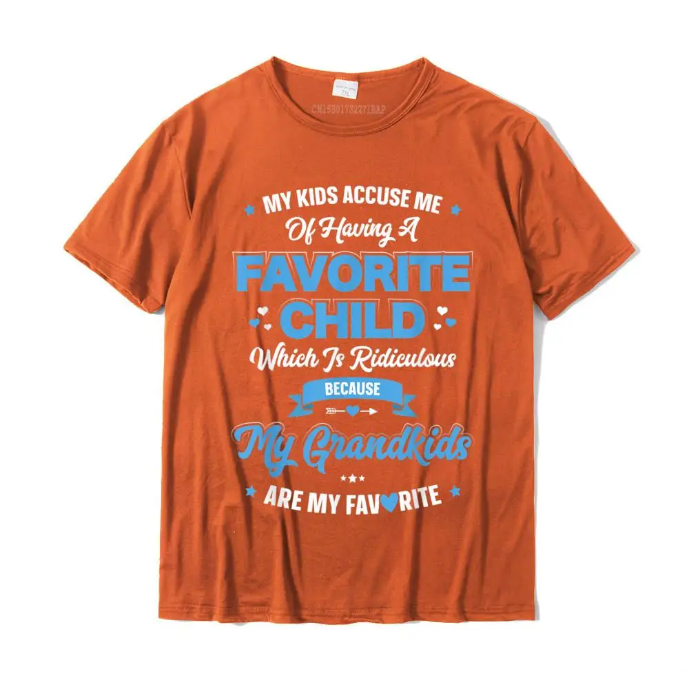 Leisure 100% Cotton Tshirts for Men Short Sleeve Custom T Shirt Funky Autumn Round Collar T Shirt Printed Top Quality My Grandkids Are My Favorite Shirt Fathers Day Funny Grandpa T-Shirt__MZ16986 orange