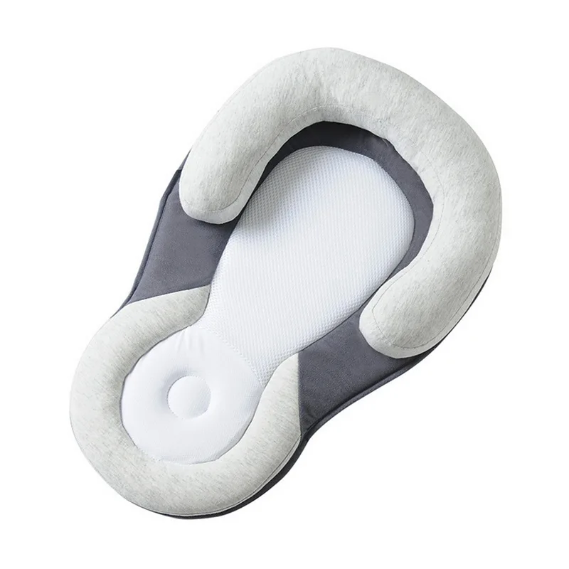 E459535 Loozykit, детская подушка, для новорожденных, против опрокидывания, матрас, подушка для младенца, для сна, позиционирование, подушка, дышащий хлопок, коврик, кровать - Цвет: E459535