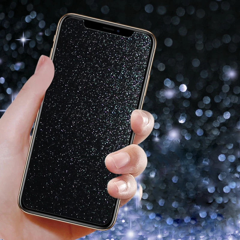 Передняя Задняя Алмазная блестящая мягкая пленка для iPhone XS Max XR X защитная блестящая мягкая защитная пленка