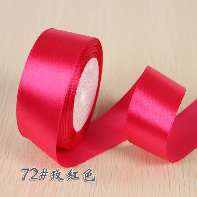 72 Fushia 6 мм 1 см 1,5 см 2 см 2,5 см 4 5 см атласными лентами DIY Искусственные Шелковые Розы Ремесла поставок швейной фурнитуры Скрапбукинг Материал - Цвет: 72 Fushia