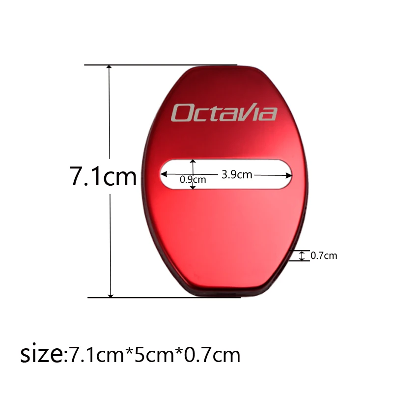 4pcs/lot Car Door Lock Covers Car Styling Case For SKODA Octavia A7 Rapid Superb Yeti Fabia Citigo Emblems