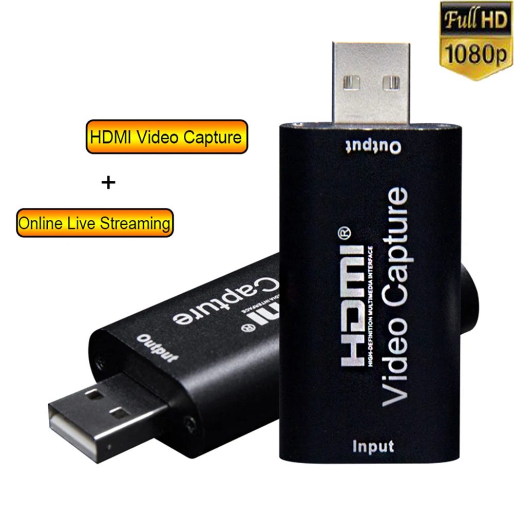HDMI видео устройства захвата 1080P 30fps USB2.0 Регистраторы адаптер Карта видеозахвата