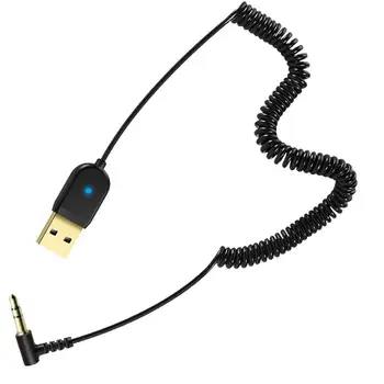 

2020 new Auto Car 3.5mm Aux Stereo Audio Music USB Bluetooth 5.0 Adapter Receiver Cable dropshipping