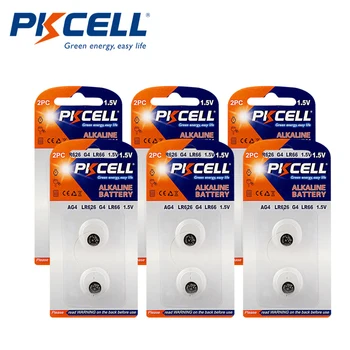 

PKCELL 1.5V AG4 Battery SR626 377 LR626 LR66 SR66 Button Cell Watch Battery Alkaline Batteries G4 12Pc/6Card