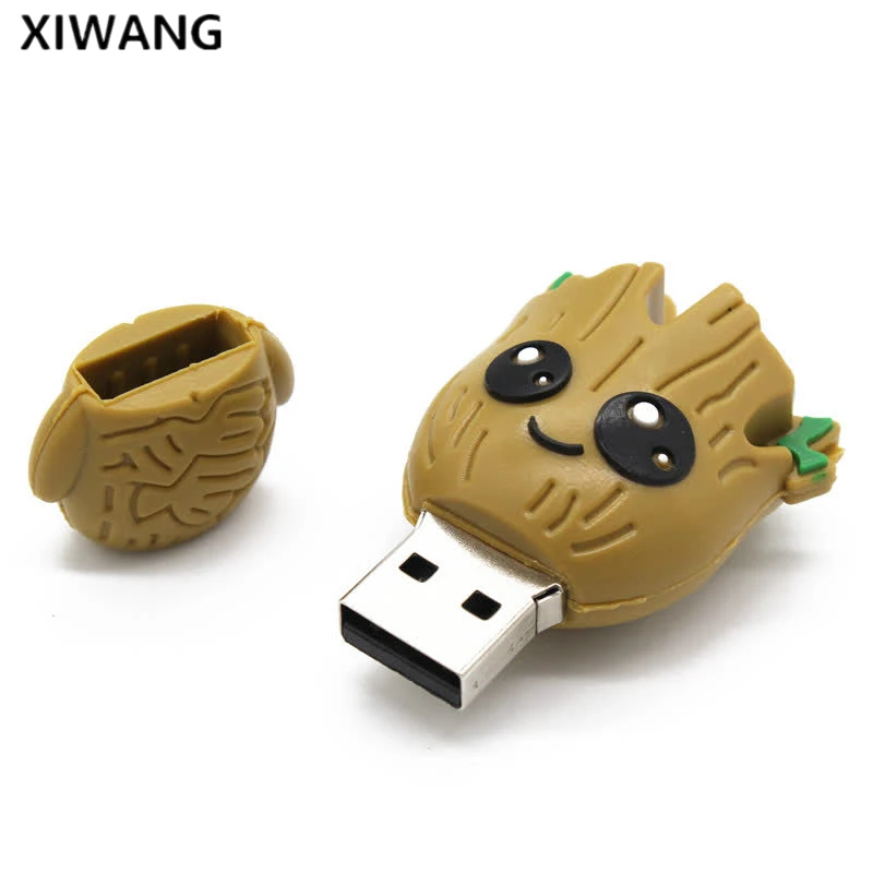 Usb флеш-накопитель 2,0 Marvel, супер герой, дерево, человек, Грут, флеш-накопитель 32 ГБ, 4 ГБ, 8 ГБ, 16 ГБ, 64 ГБ, флеш-память, переносной usb-накопитель, 128 ГБ, usb флешка в подарок