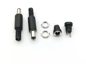 

5.5mmx 2.5mm Audio Socket Female DC Power Plug Connector with 2.5x5.5 mm Male DC Power