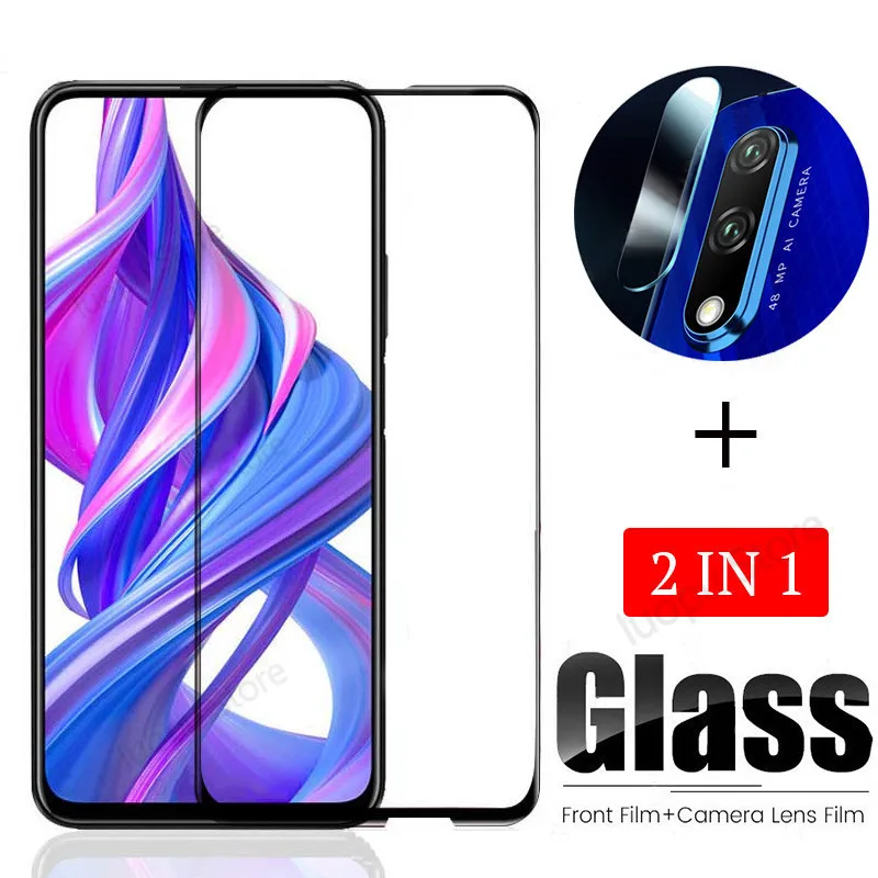 2-в-1 закаленное Камера объектив Стекло для huawei honor 9X глобальной 9 X pro 9x Экран