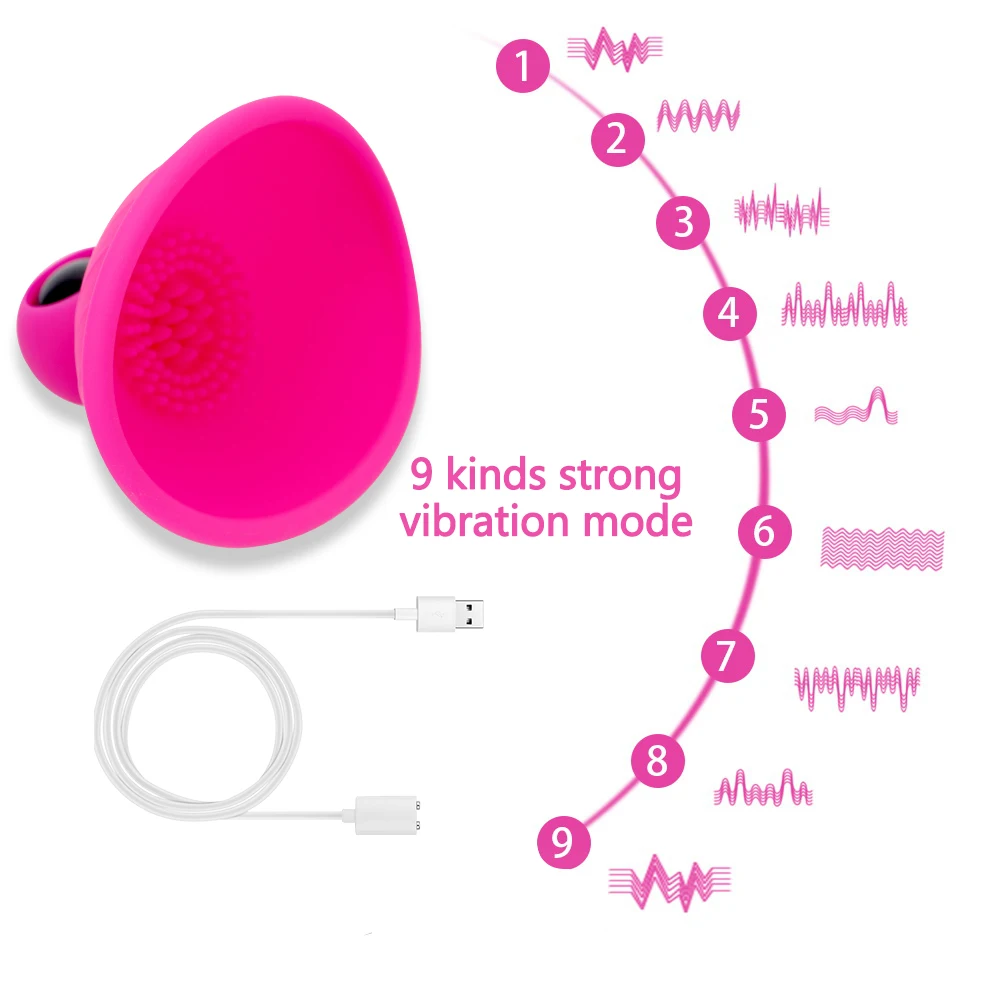 Tunga- och sugvibrator för bröstvårtor med sugfunktion för kvinnor_voghion.com