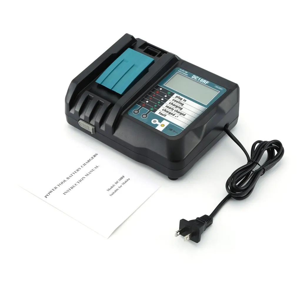 

14.4V 18V Replacement Lithium Li-on Battery Charger Replaces DC18RC DC18RD DC18SD DC18SF DC18RT For MAKITA DC18RF