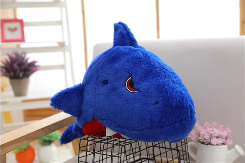 Cartoon Blue Shark Hat Halloween Masquerade Cosplay Prop Dress Up Fashion Plush Toy Headgear Gift