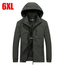 

Men's Windbreaker Jackets Waterproof Military Hooded Casual Coat Male Clothing Spring Autumn Zipper Jackets Men 6XL Tops