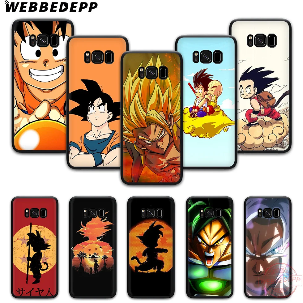 WEBBEDEPP Гоку Драгон Болл мягкий чехол для телефона с изображением цветов Samsung S6 S7