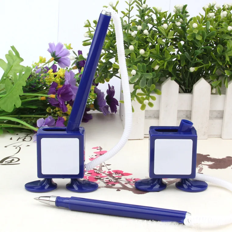 Ads Pen Custom Logo Bank Counter Signature Ballpoint Pen Printing Birthday Gift For Kids Personalized Party Favors Gift - Цвет: Синий