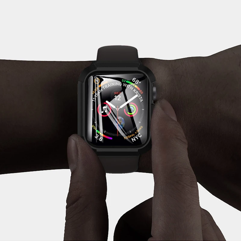 360 Полное покрытие из закаленного стекла для Apple Watch 44 мм 38 мм 42 мм 40 мм серия 5 4 3 2 Защита экрана с закругленными краями для i Watch