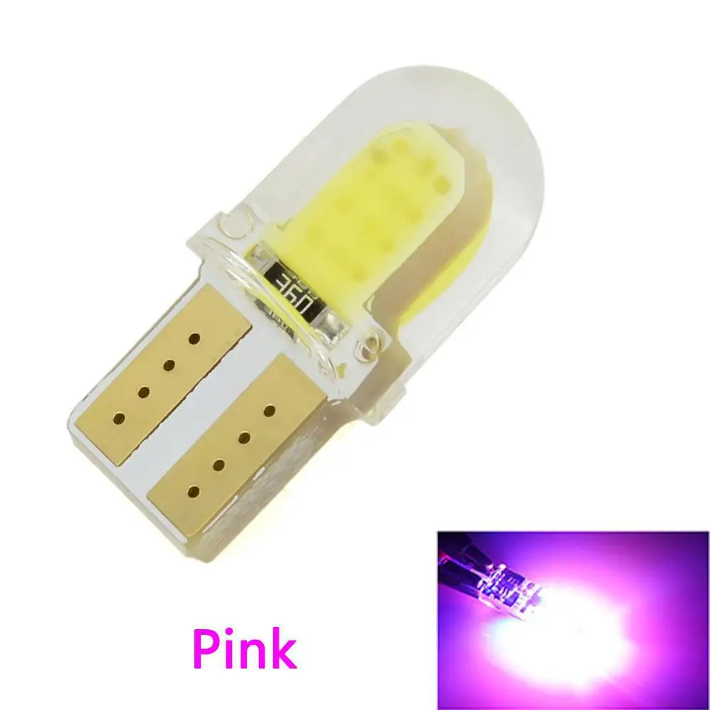 10 шт. W5W T10 COB 8SMD силиконовый короткий Автомобильный светодиодный светильник для парковки авто клинообразный габаритный светильник яркий белый лицензионный светильник DC12V