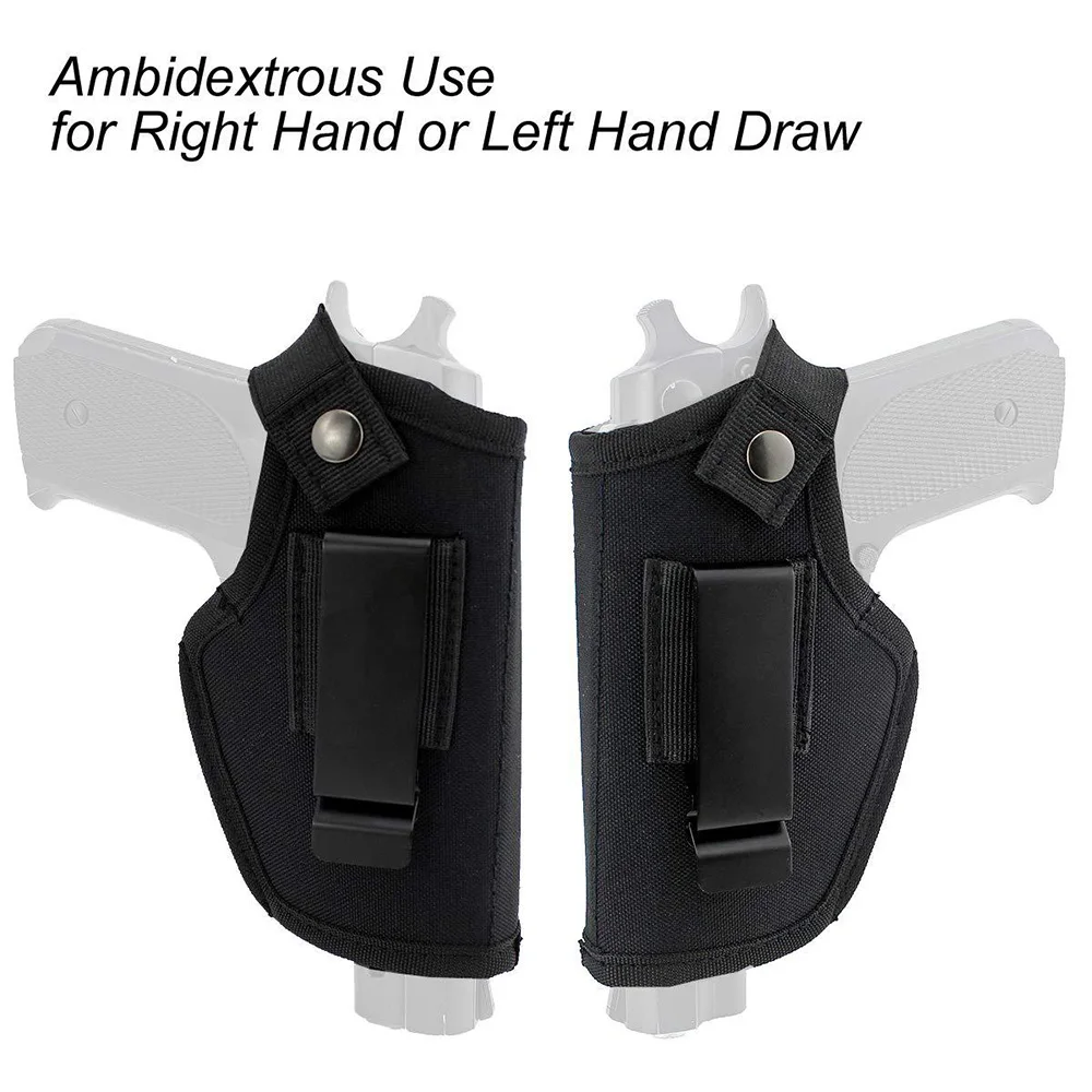 Right Left Hand Gun Pistol Holster Concealed Carry Belt Clip Black Holder 