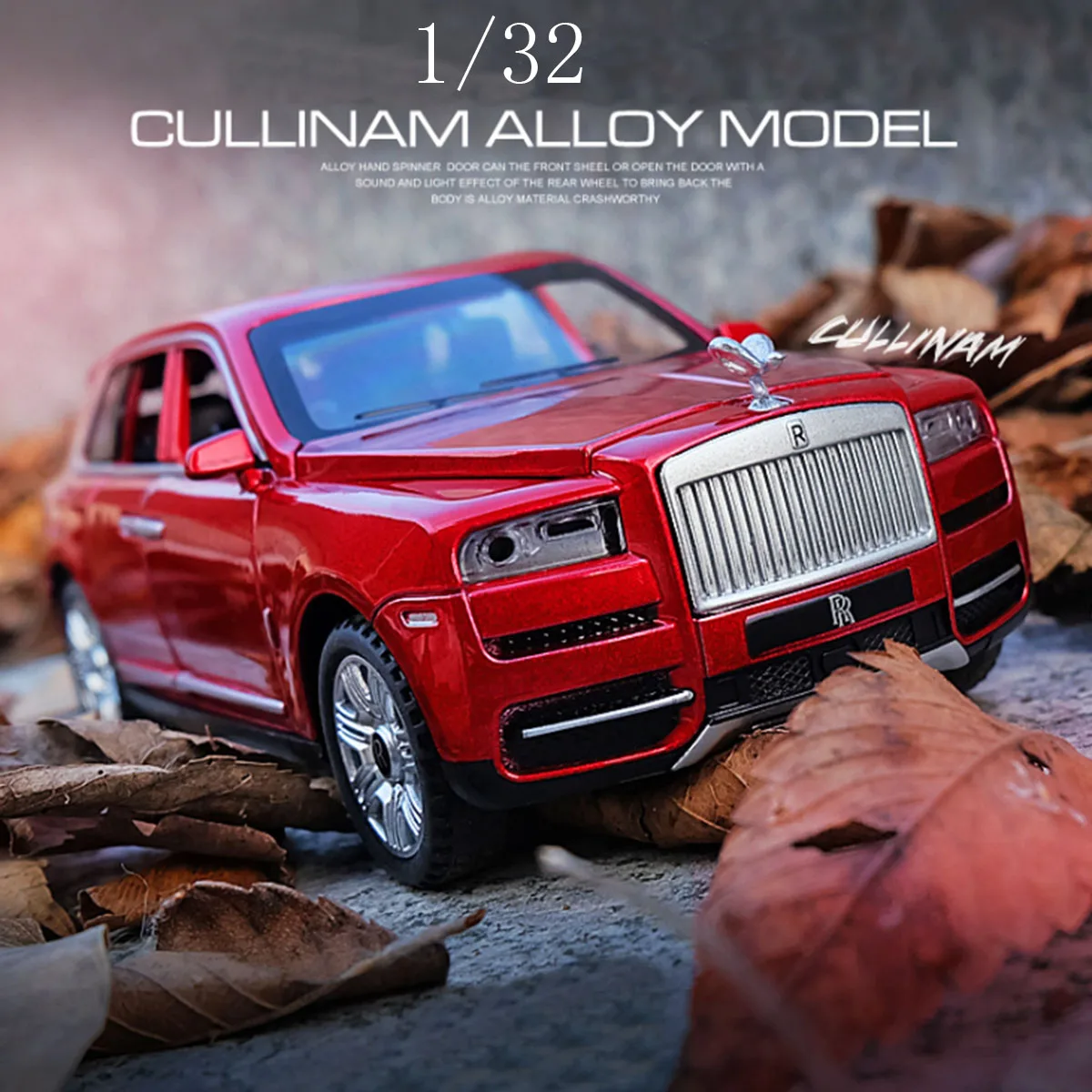 132 Scale Rolls Royce Cullinan Diecast Car Metal Model Sound And Light