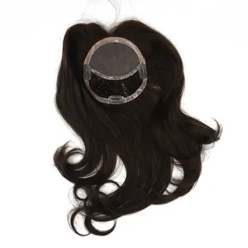 

Hstonir Women Toupee Clip Top Hairpieces Mono European Remy Hair Closure 613 Closure Wig Topper TP07