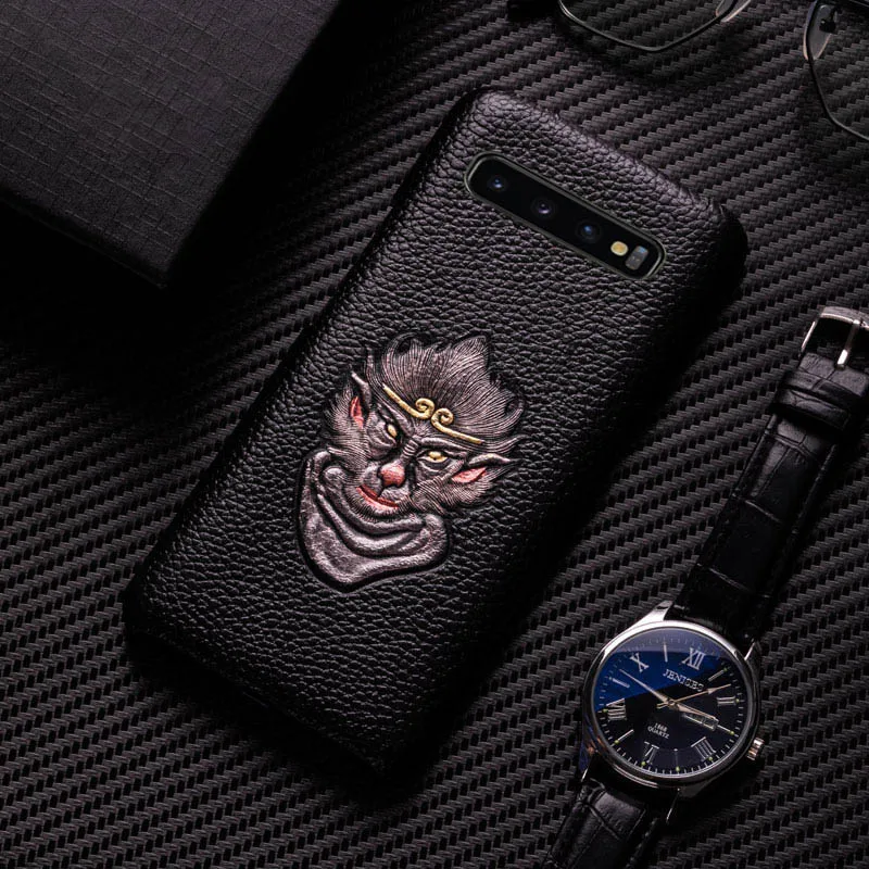 Wukong Чехол для телефона для samsung Galaxy A50 A70 S7 S8 S9 S10 Plus, Note 8, 9, 10, изображение животного текстура чехол для A30 A40 A5 A7 A8 - Цвет: Wukong