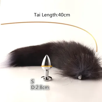 Exotic Accessories Cute Tail with Detachable Smooth Touch Metal Anal Plug Bead Sex Toys for Men Women Couples Fox Cosplay Flirt 4