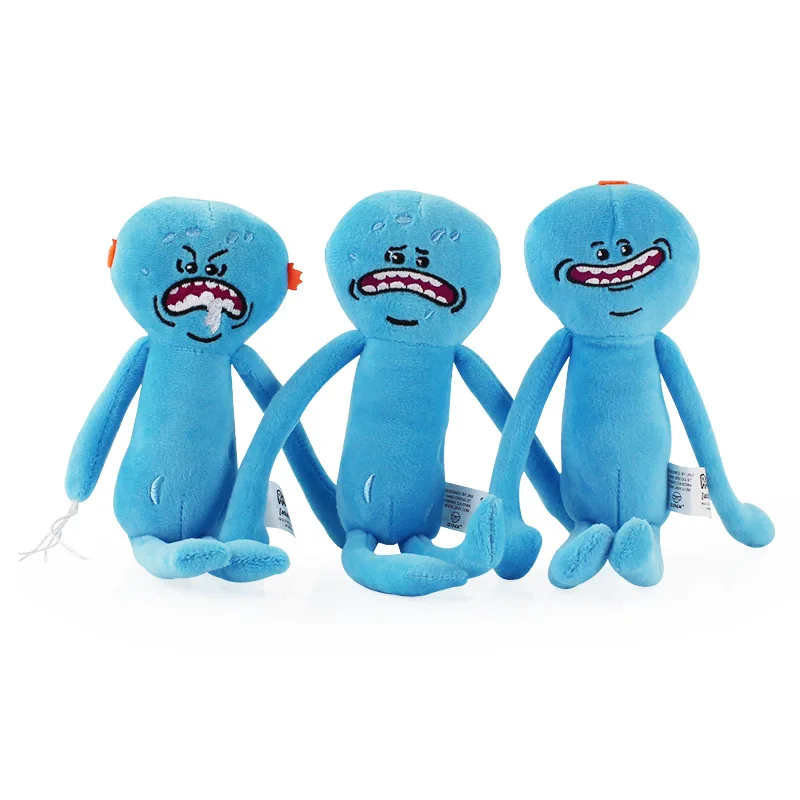 3 шт./лот 25 см Рик и Морти Happy& Sad& Foamy Mr. Meeseeks плюшевые игрушки куклы мягкие игрушки для детей рождественские подарки