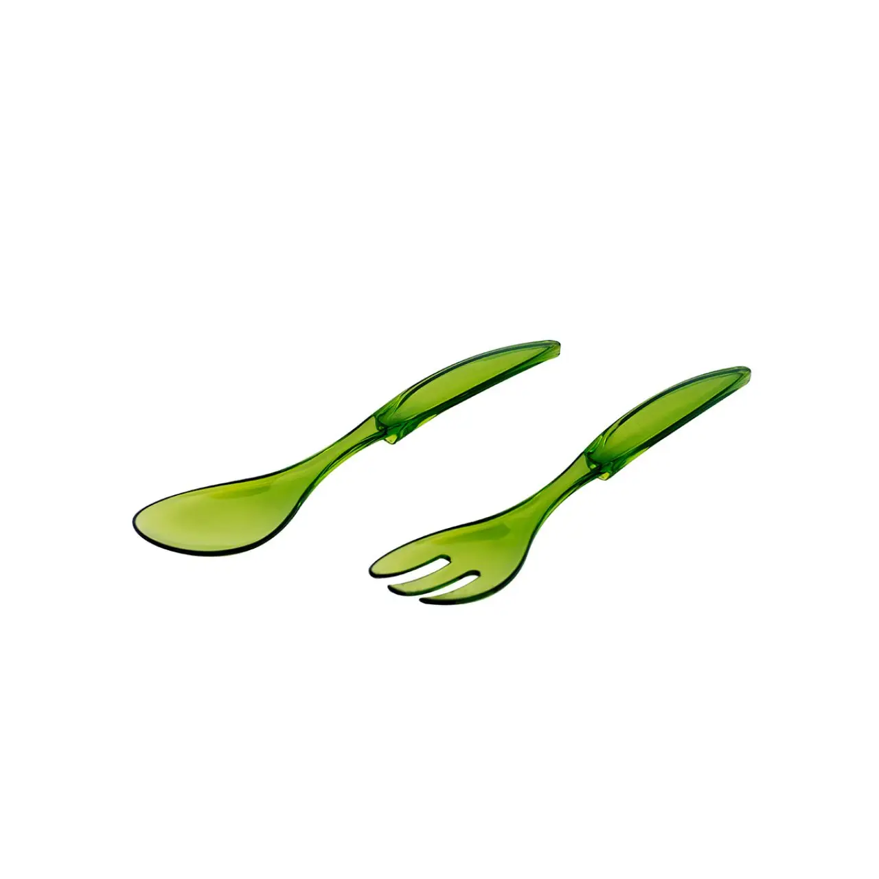 

2'Li Green Fork Spoon Set