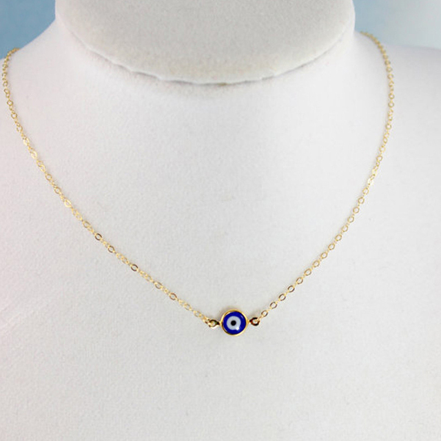 Turkish Evil Eye Pendant Choker Necklace Lucky Blue Evil Eyes Clavicle Chain Necklace Party Jewelry For Women Girls Gift