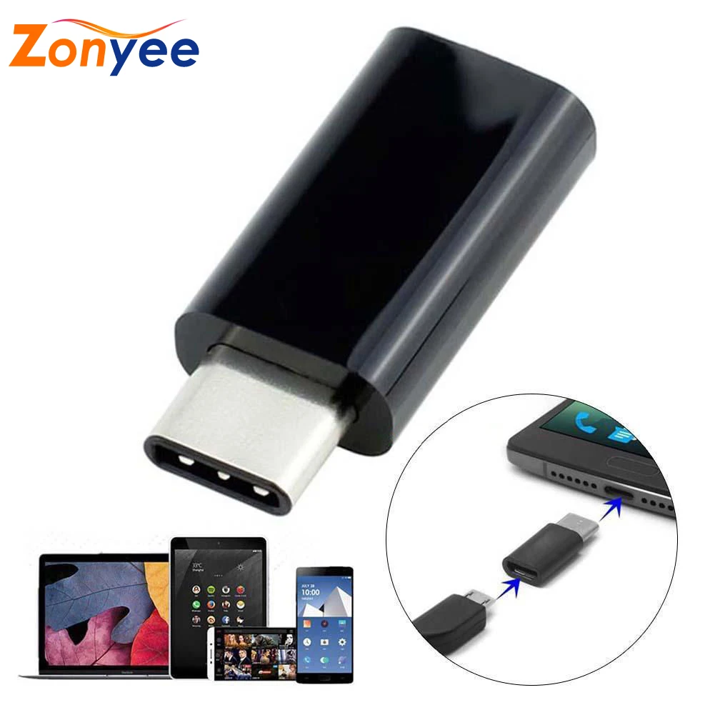 1/2/3 шт мини-флеш-накопитель USB к Тип-C адаптер круглый кабель для зарядки и синхронизации данных Совместимость универсальные чехлы для мобильного телефона USB 3,1 Тип C адаптер Plug and Play Black