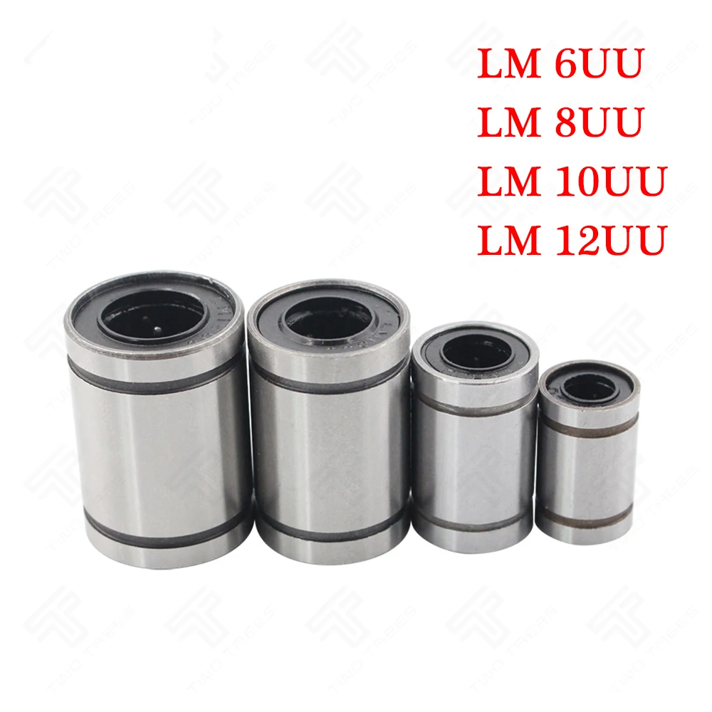 HYS 3d принтер части линейные подшипники LM6LUU/LM8LUU/LM10LUU/LM6UU/LM8UU втулка алюминиевый линейный подшипник CNC линейный вал шариковый