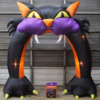 

Custom made 3X3 meters halloween inflatable black cat arch / halloween inflatables clearance toys