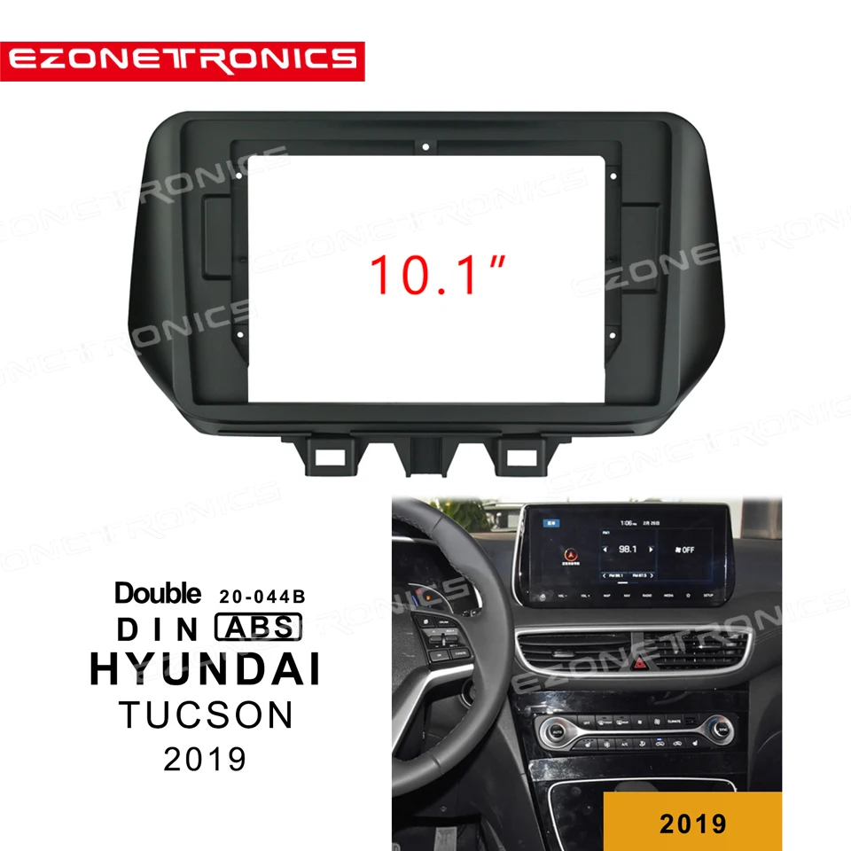1-2Din Car DVD Frame Audio Fitting Adaptor Dash Trim Kits Facia Panel 10.1&quot For HYUNDAI TUCSON 2019-20 Double Din Radio Player |