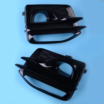 

beler 1Pair Black ABS Front Fog Light Lamp Cover Frame Bezel 26x17.5 cm Fit for Infiniti Q50 Sport 2014 2015 2016 2017