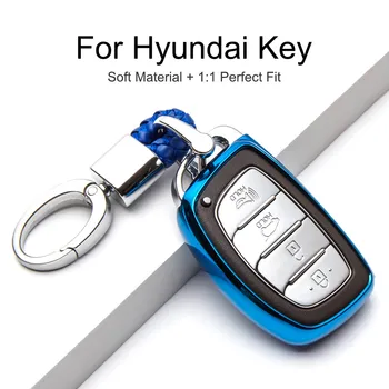 

TPU Car Accessories Key Case Cover for Hyundai I20 I10 I40 I30 Kona Accent IX20 IX35 Creta Tucson Solaris Sonata Elantra Keyring