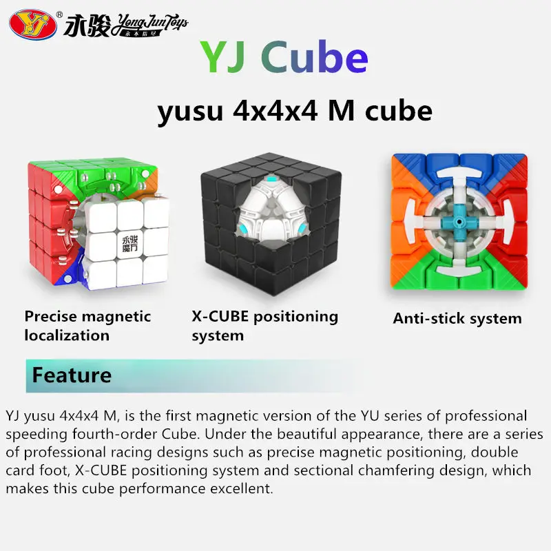 YJ Yusu M 4x4x4 Магнитный Волшебный куб головоломка Yongjun Yusu V2 M Профессиональные магниты скоростные кубики головоломка Cubo magico 4x4 игрушки подарок