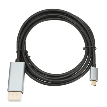 

8K USB C To DisplayPort Vedio Cable Thunderbolt 3 Compatible with Computer PVC Aluminum Alloy Cable Type-C3.1 To DP1.4 Cable