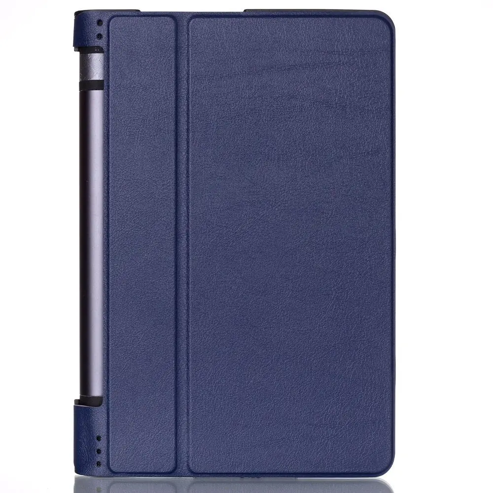Тонкий из искусственной кожи чехол для lenovo YT3-850F YT3-850M YT3-850L Smart Cover для занятий йогой Tab3 Tab 3 850 8 дюймов планшет - Цвет: DARK BLUE