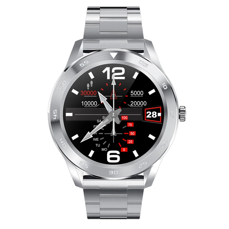 LOKMAT фитнес-трекер спортивные Смарт-часы мужские PPG+ ЭКГ монитор сердечного ритма Bluetooth 5ATM водонепроницаемые спортивные Смарт-часы для ios - Цвет: Silver steel