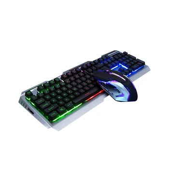 

USB Gaming Keyboard And Mouse Wired Rainbow Light Keyboard With Adjustable DPI Keyboard Gaming Mouse Kit For PC Laptop
