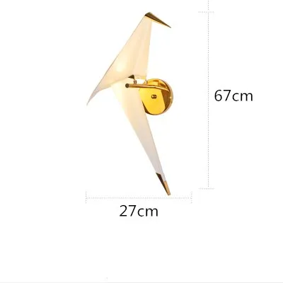 wall lamp Современные прикроватные настольные лампы для спальни, художественный декор, светодиодный Настольный светильник с птицами, ночной стоячий Настольный светильник, светильники abajur, лампа для кровати - Цвет абажура: wall lamp