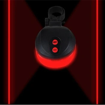 

Bike Cycling Lights Waterproof 5 LED 2 Lasers 3 Modes Bike Taillight Safety Warning Light Bicycle Rear Bycicle Light Tail Lamp