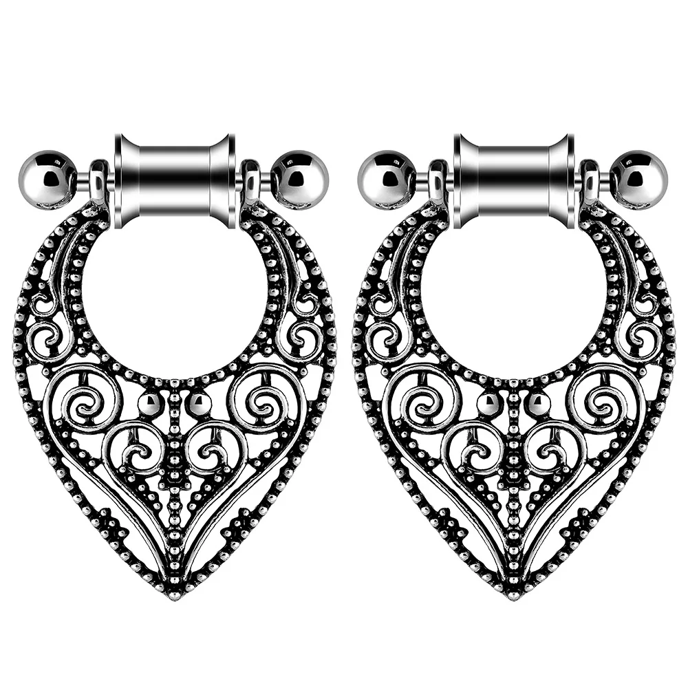 Серьги из нержавеющей стали, пирсинг, Висячие Эспандеры, беруши, тоннели винтовые измерительные приборы, шпильки, модные ювелирные изделия для женщин и мужчин