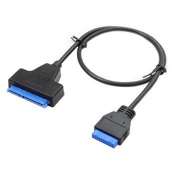 

2.5 Inch SATA 22Pin SSD HDD to USB 3.0 Motherboard 19Pin 20Pin Header Cable 50cm
