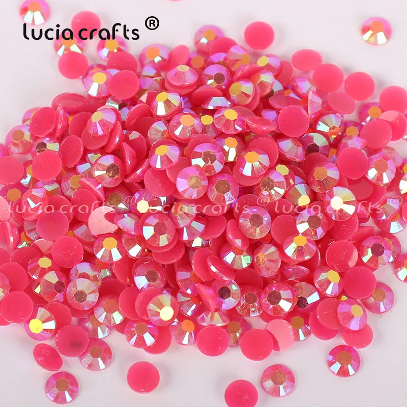 rose 500pcs Lucia crafts 500 шт/1000 шт 5 мм AB FlatBack ИМИТИРОВАННАЯ Конфета из смолы Стразы Мобильный телефон DIY дизайн ногтей G0307 - Цвет: rose 500pcs