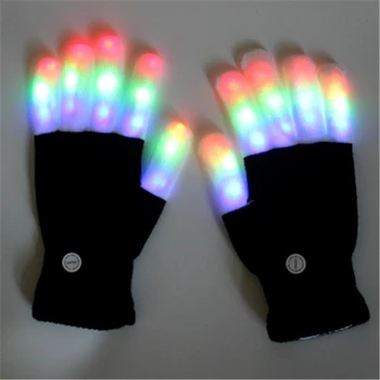 

LED Lighting Mittens luminous Gloves Children LED Finger Light Gloves Flashing Finger Christmas Halloween LED Party Supplies