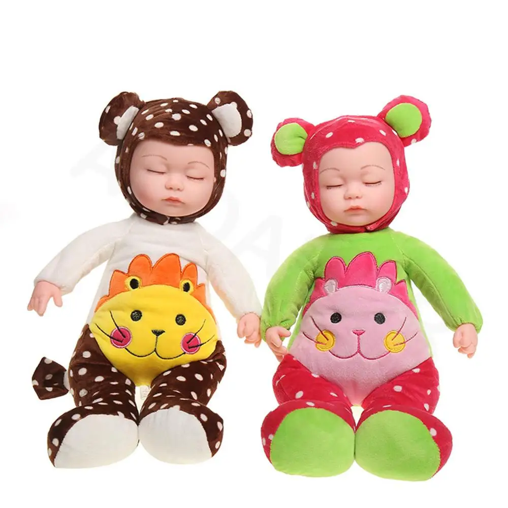  Simulation Rebirth Doll Baby Vinyl Baby Child Comforting Sleeping Doll Toys for Girls Reborn Baby D